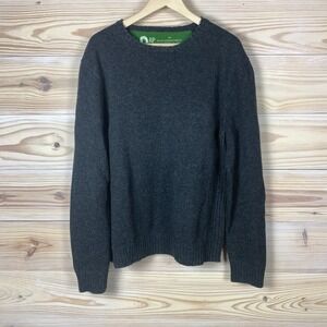 Y2K Gap Fisherman Sweater Men XL Chunky Charcoal Vintage‎ Preppy Grandpa